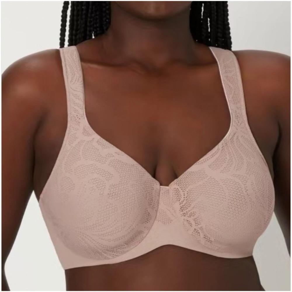 NEW Bali Coolest Smoothing Full Coverage Underwire Bra Nude/Pink Size 42DD